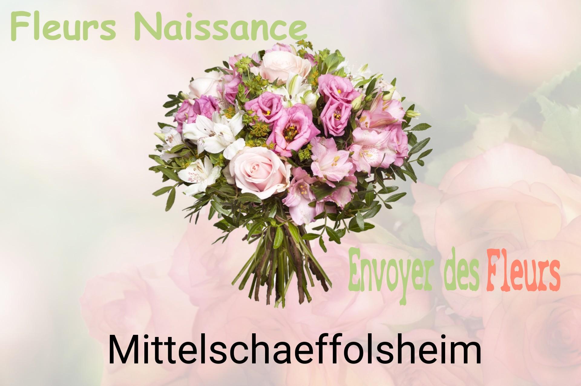 Bouquet de fleurs de naissance livré à Mittelschaeffolsheim