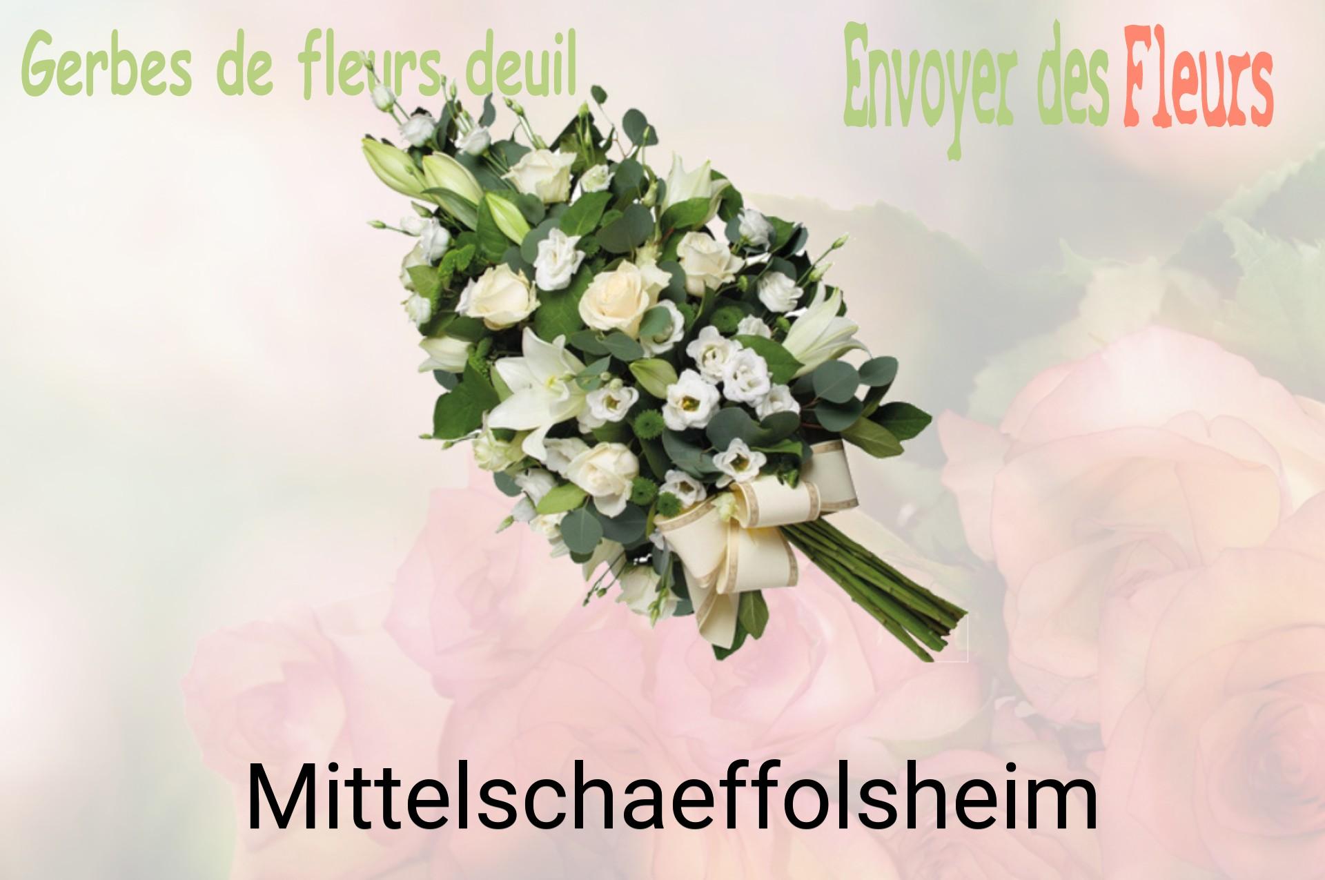 Gerbe de fleurs de deuil livrée à Mittelschaeffolsheim